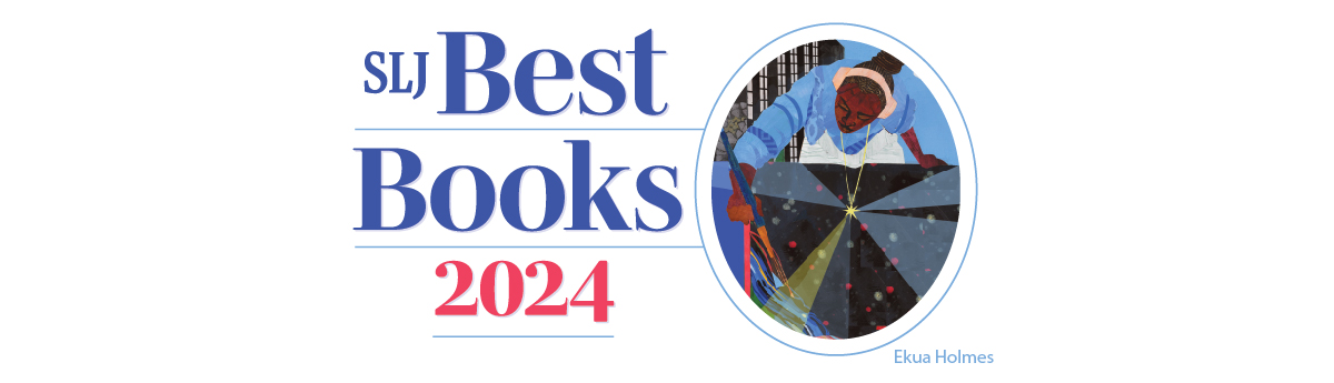 Best Books landing page header art. Logo and Ekua Holmes illustration