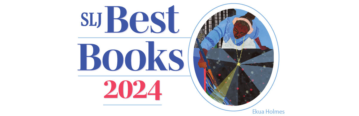 Best Books landing page header art. Logo and Ekua Holmes illustration