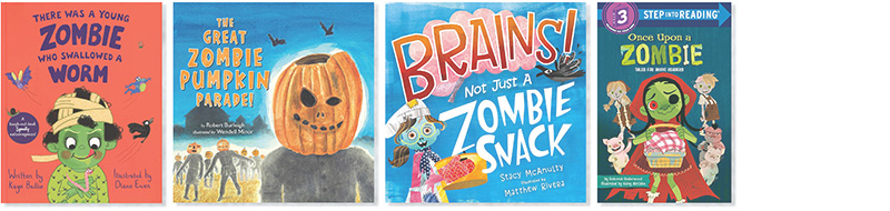 Zombie-themed picture books covers