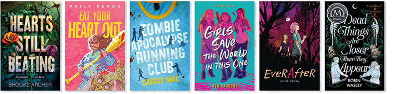 Zombie-themed YA books covers