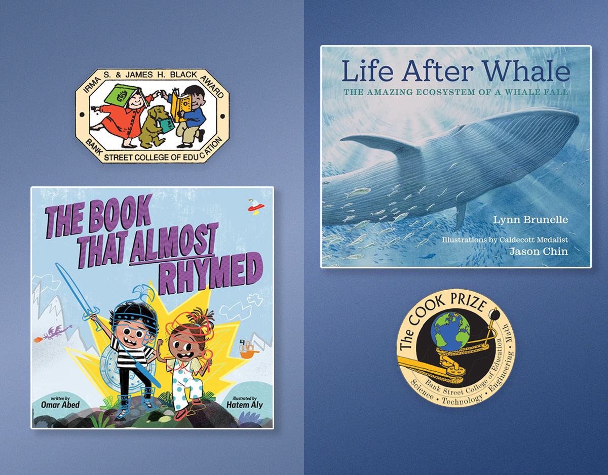 The two winning books (covers) and their requisite seals